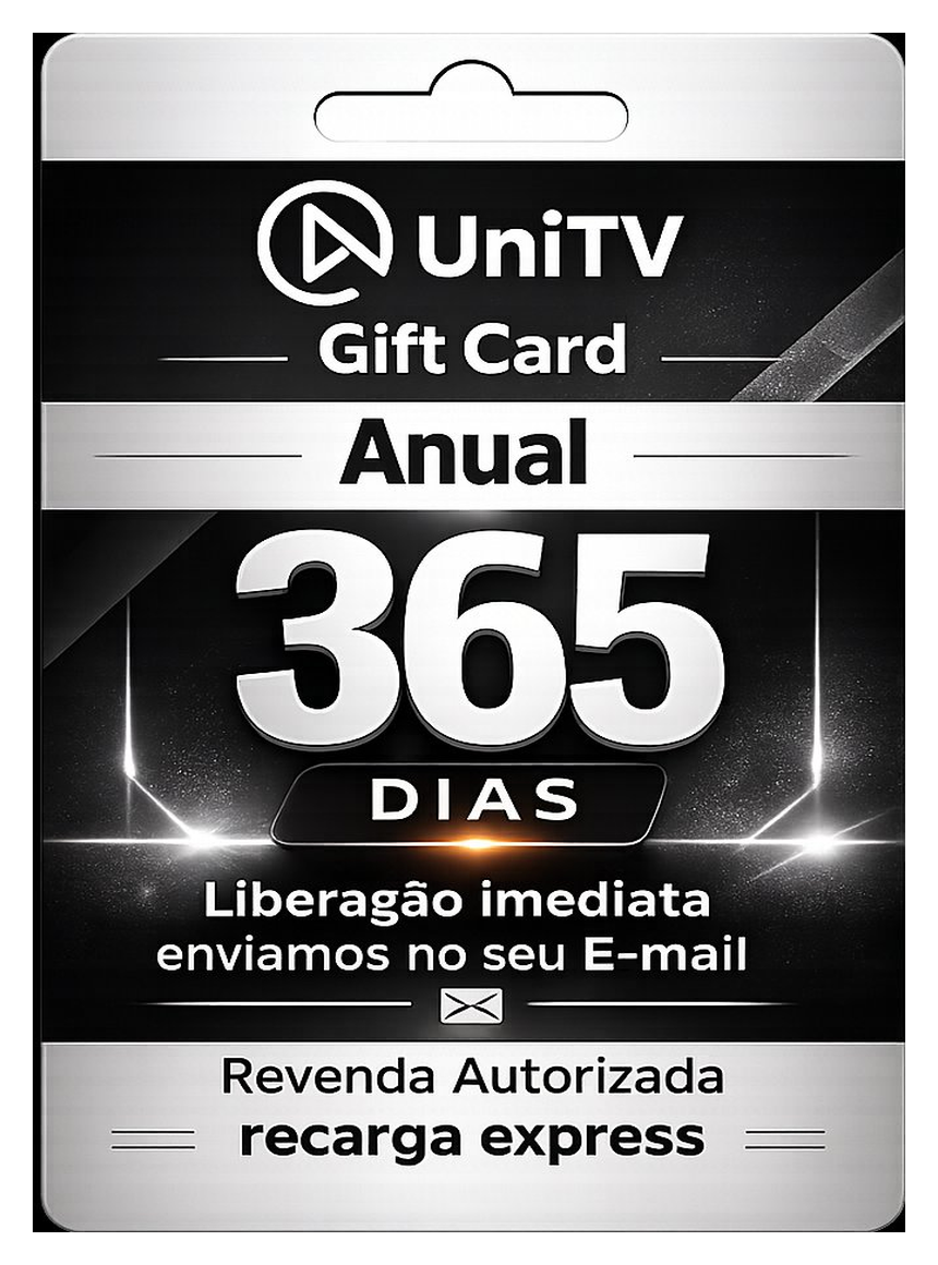 Gift Card UniTV 365 Dias — Código Digital Anual
